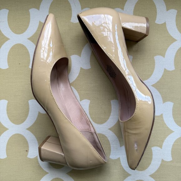 kate spade Milan Pump In Powder Patent, size 7.5M, Leather, 2" heel - Picture 1 of 16